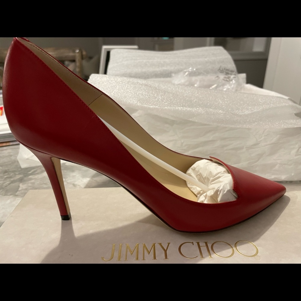 Jimmy Choo Alia Red Pump - Size 40